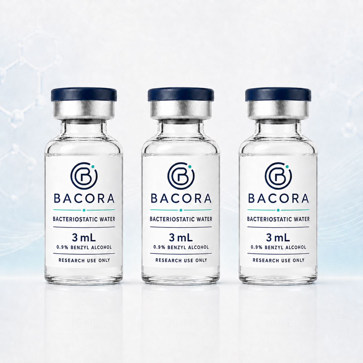 Bacteriostatic Water (3-Pack, 3mL) | BACORA