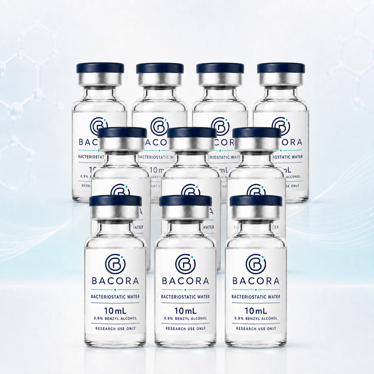 Bacteriostatic Water (10-Pack, 10mL) | BACORA